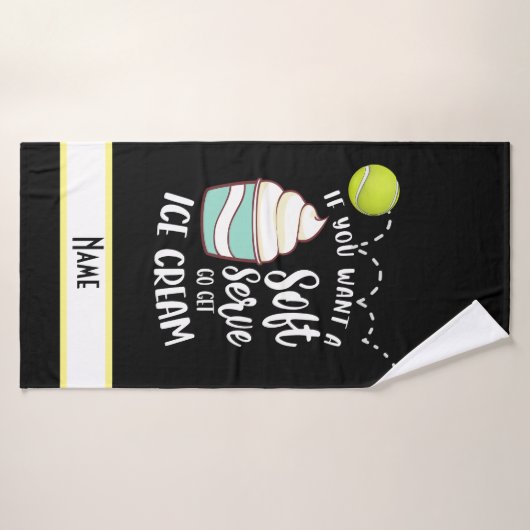 Tennis grappig gezegde voor tennisspeler badhanddoek (Badhanddoek)