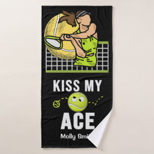 Tennis Grappige Kus Mijn Ace voor Speler Badhanddoek