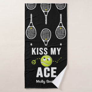 Tennis Grappige Kus Mijn Ace voor Speler Badhanddoek