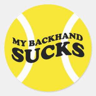 Tennis Grappige Sticker - met humoristische slogan