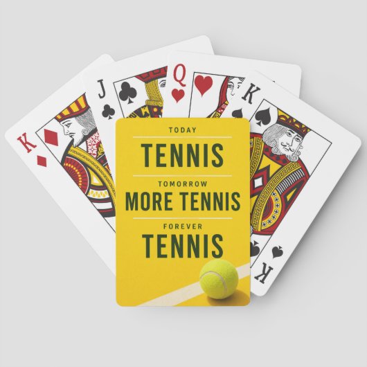 Tennis Grappige uitspraak voor speler Pokerkaarten (Achterkant)