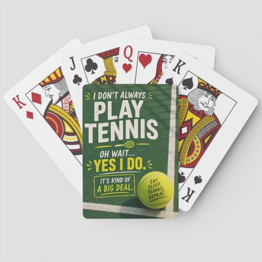Tennis grappige uitspraak voor speler pokerkaarten (Achterkant)
