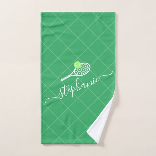 Tennis Green Persoonlijke naamsport Handdoek (Handdoek)