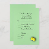 Tennis Green RSVP met menukeuze (Voorkant / Achterkant)