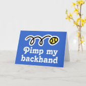 Tennis greeting card with funny quote kaart (Gele Bloem)