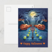 Tennis Halloween for Tennis Player with racket Feestdagenkaart (Voorkant / Achterkant)