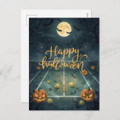 Tennis Halloween for Tennis Player with racket  Feestdagenkaart (Voorkant / Achterkant)