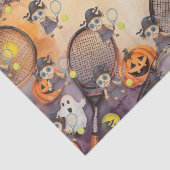 Tennis Halloween thema met bal en racket Tissuepapier (Detail)