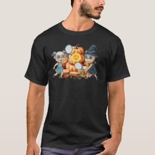 Tennis Halloween thema Spelers met racket T-shirt