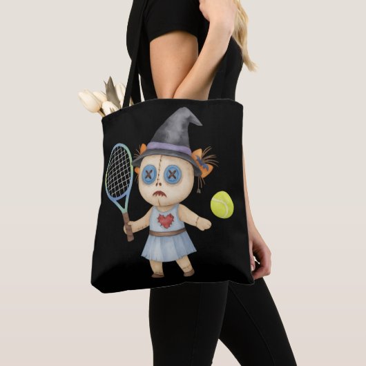 Tennis Halloween thema Tote Bag (Dichtbij)