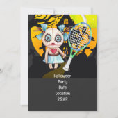 Tennis Halloween thema voor Tennis Party Kaart (Voorkant)