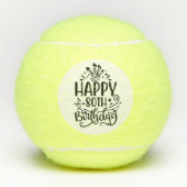 Tennis Happy 80th Birthday Tennisballen (Voorkant)