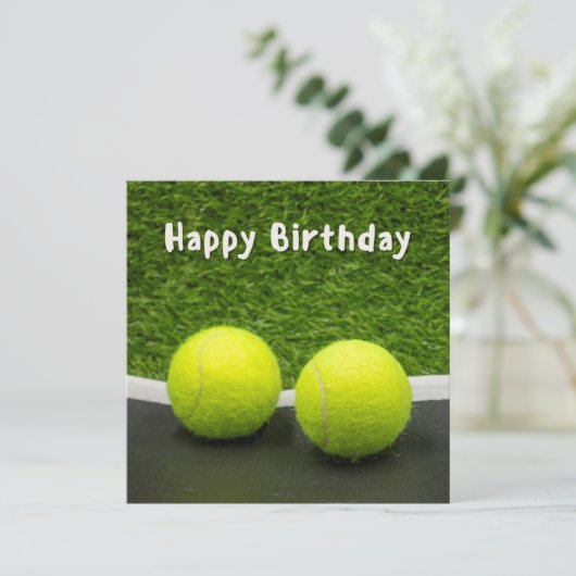 Tennis Happy Birthday (Staand voorkant)