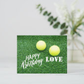 Tennis Happy Birthday Briefkaart (Staand voorkant)