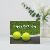 Tennis Happy Birthday Briefkaart (Staand voorkant)