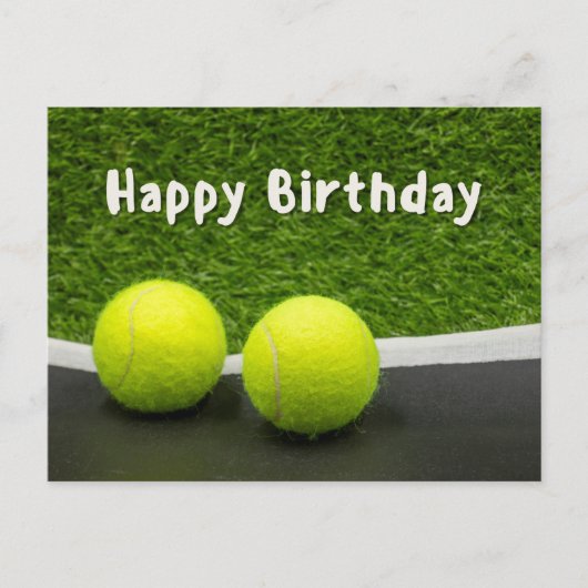 Tennis Happy Birthday Briefkaart (Voorkant)