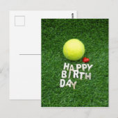 Tennis Happy Birthday met liefde hartvorm Kaart (Voorkant / Achterkant)