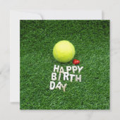 Tennis Happy Birthday met liefde hartvorm Kaart (Voorkant)