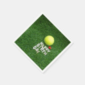 Tennis Happy Birthday met liefdeshart Servet (Hoek)