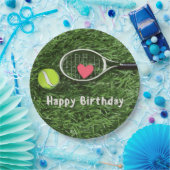Tennis Happy Birthday Papieren Bordje (Feest)