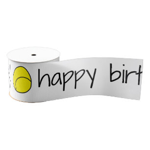 Tennis Happy Birthday Ribbon Grosgrain Lint