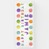 Tennis Happy Birthday Spandoek (Verticaal)