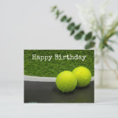 Tennis Happy Birthday Tennis Kaart (Staand voorkant)