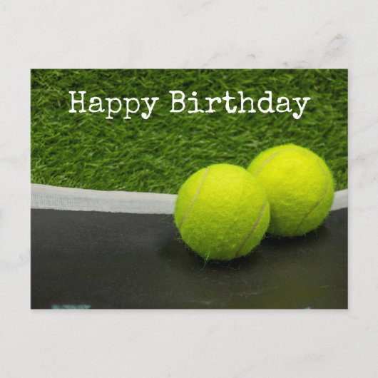 Tennis Happy Birthday Tennis Kaart (Voorkant)
