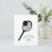 Tennis Happy Birthday Vader Grandpa Kaart (Staand voorkant)