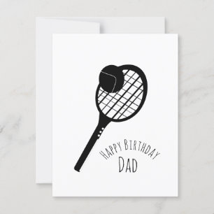 Tennis Happy Birthday Vader Grandpa Kaart