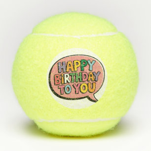 Tennis Happy Birthday voor jou Tennisballen