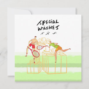 Tennis Happy Birthday voor tennisspelers