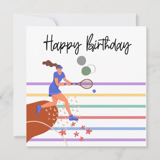 Tennis Happy Birthday voor tennisspelers (Voorkant)