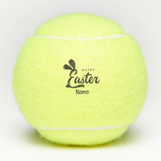Tennis Happy Easter naar Tennis Player Tennisballen (Voorkant)