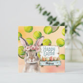 Tennis Happy Easter voor Tennis Player Feestdagenkaart (Staand voorkant)