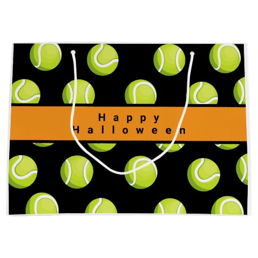 Tennis Happy Halloween met bal overal Groot Cadeauzakje (Voorkant)