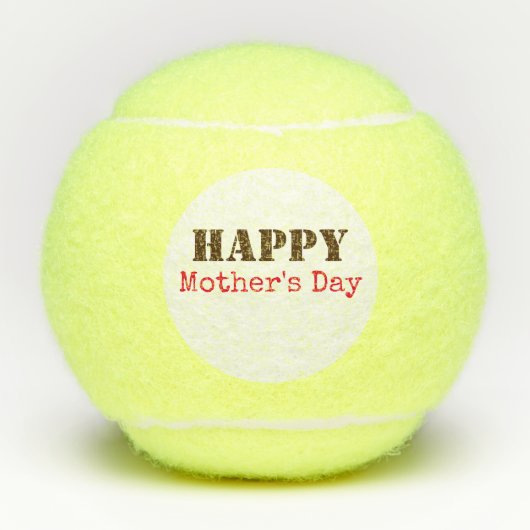Tennis Happy moederdag Tennisballen (Voorkant)