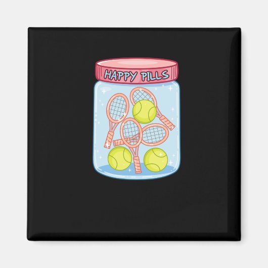 Tennis Happy Pills Magneet (Voorkant)