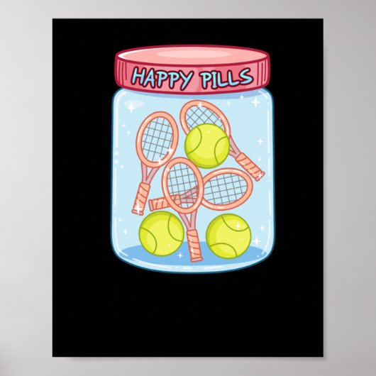 Tennis Happy Pills Poster (Voorkant)