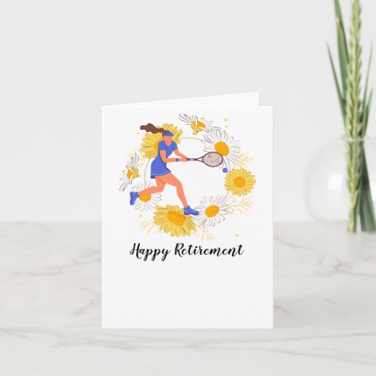 Tennis Happy Retirement to Tennis Player Kaart (Voorkant)