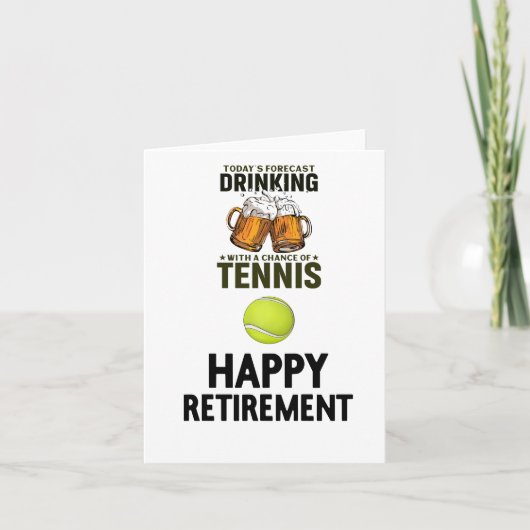 Tennis Happy Retirement to Tennis Player Kaart (Voorkant)