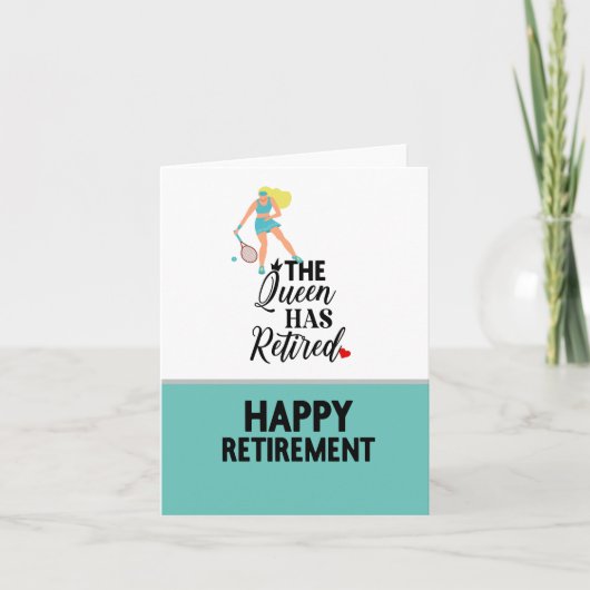 Tennis Happy Retirement to Tennis Player Kaart (Voorkant)