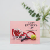 Tennis Happy Vaderdag voor papa Briefkaart (Staand voorkant)
