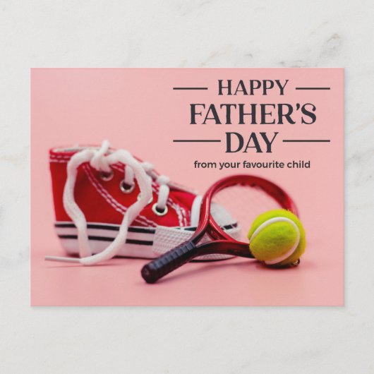 Tennis Happy Vaderdag voor papa Briefkaart (Voorkant)