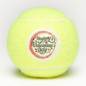 Tennis Happy Valentijnsdag met veel liefde Tennisballen (Voorkant)