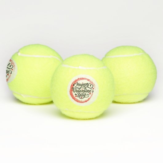 Tennis Happy Valentijnsdag met veel liefde Tennisballen (Multi)