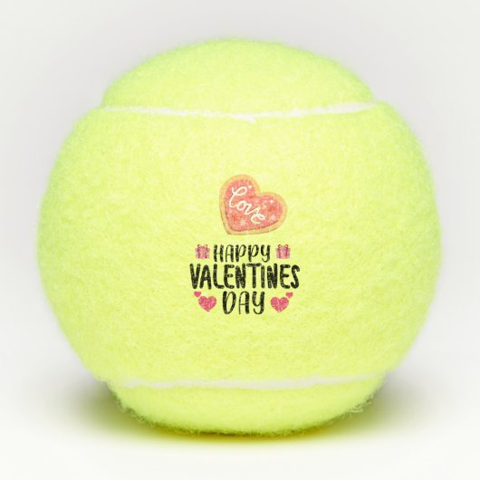 Tennis Happy Valentine's Day for Player Lover the Tennisballen (Voorkant)