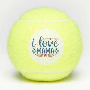 Tennis Happy Valentine's Day Ik hou van mama moede Tennisballen