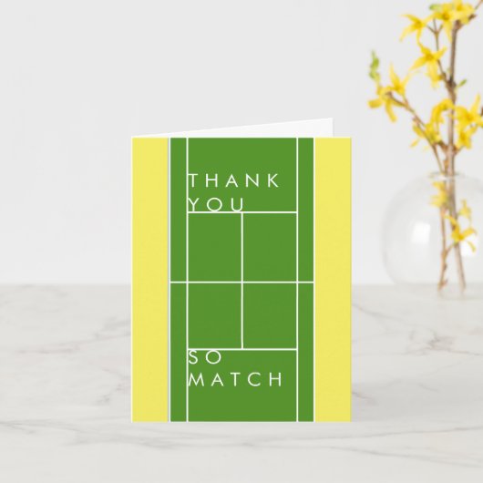 Tennis Hartelijk dank Kaart (Gele Bloem)