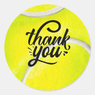 Tennis Hartelijk dank Ronde Sticker